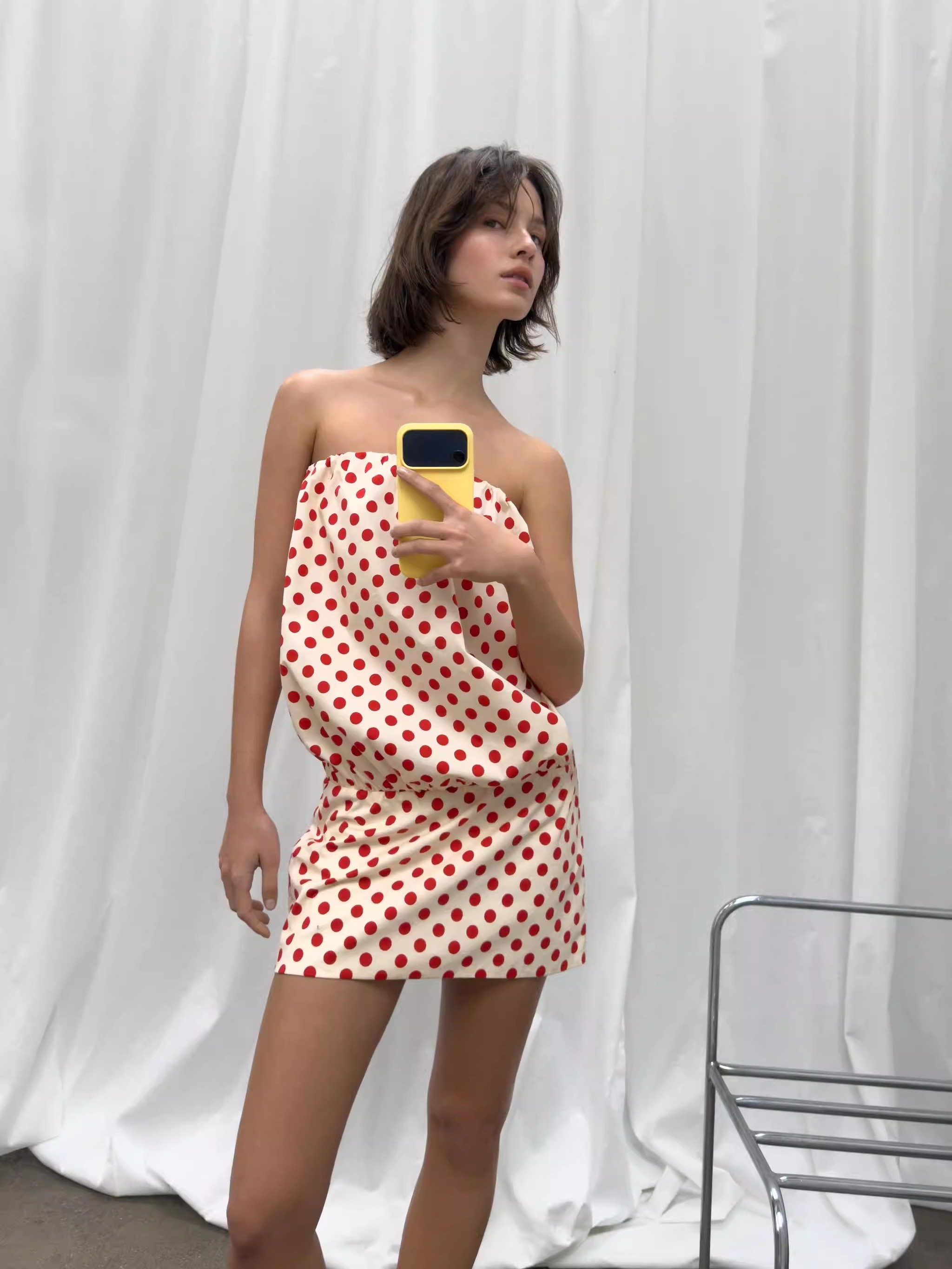 Ethnic Fashion Dress - Yaz Yeni Varış Seksi Düz Yaka