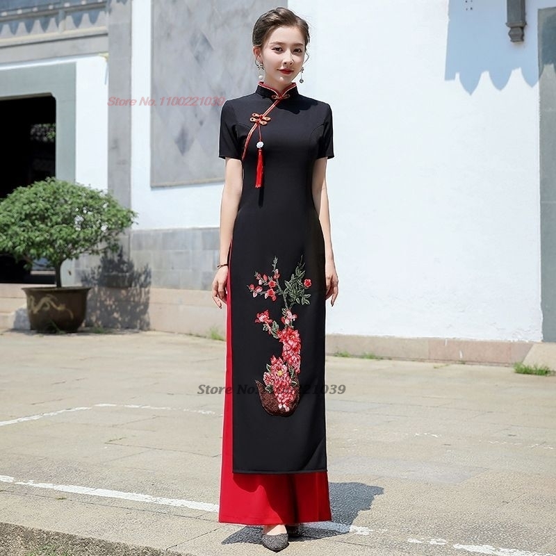 Ao Dai Vietnam Dress - 2026 vietnam geleneksel aodai elbise +