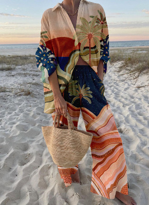 Ethnic Fashion Collection - Rahat boho Baskılı 2 Parça Set