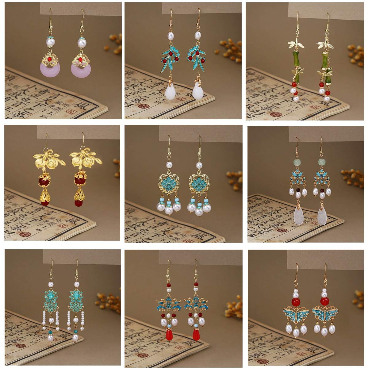 Ethnic Chic Fashion - 6 Pairs Yeni Moda Kadın Küpe