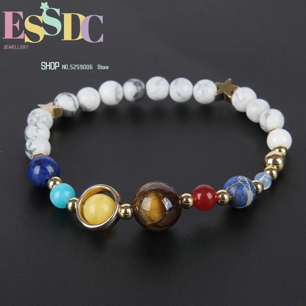 Ethnic Fashion Way - Kozmik Samanyolu Sekiz Gezegenler Beyaz Tahıl