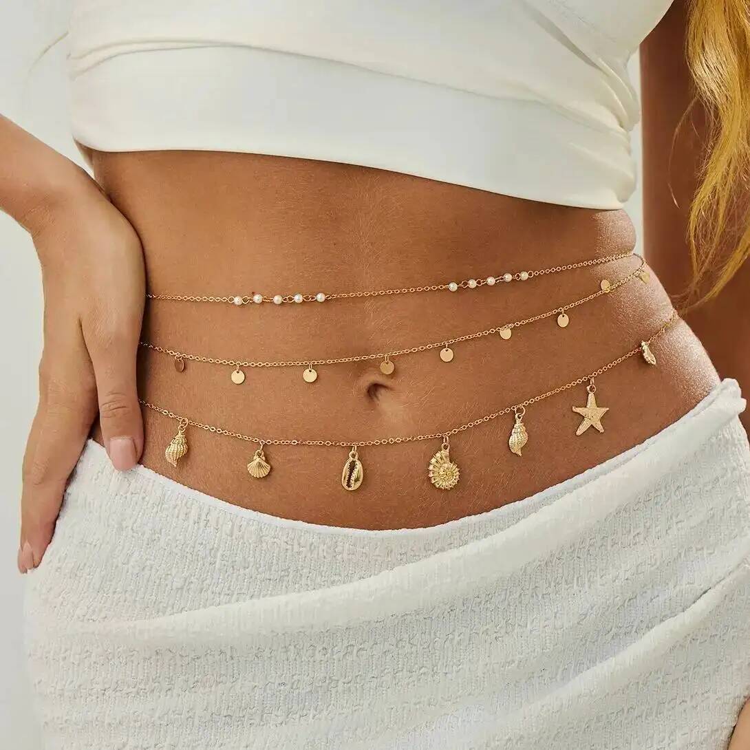 Ethnic Fashion Collection - IngeSight.Z 3 adet/takım Boho Denizyıldızı Kabuklu