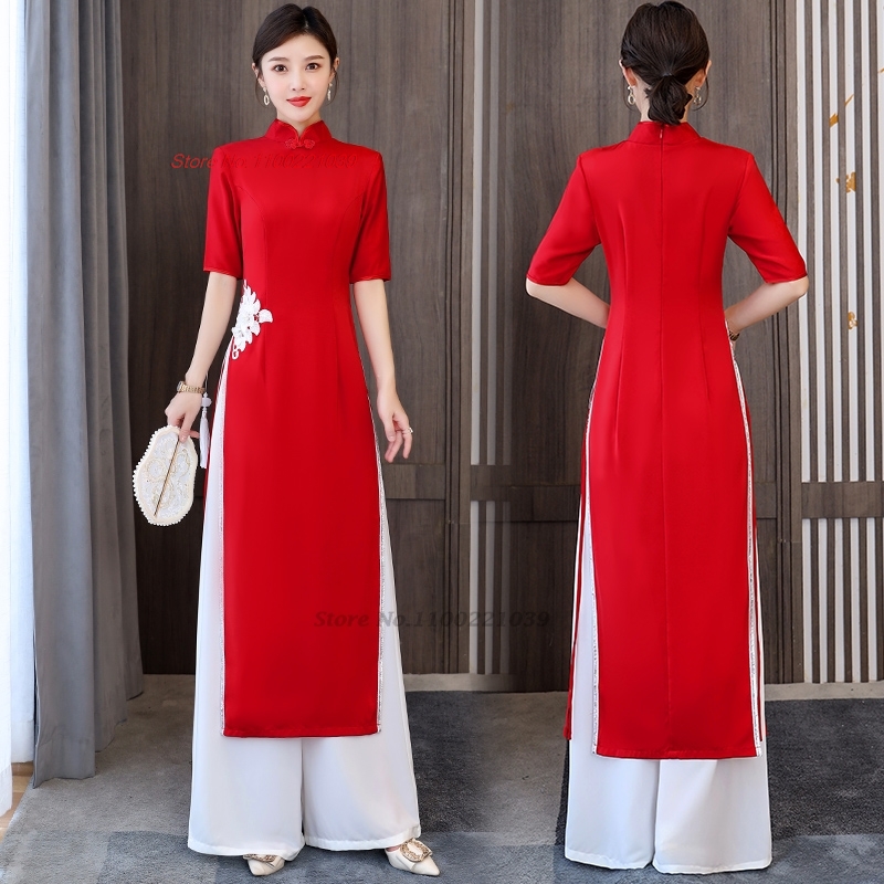 Ao Dai Vietnam Dress - 2026 vietnam aodai elbise cheongsam ulusal