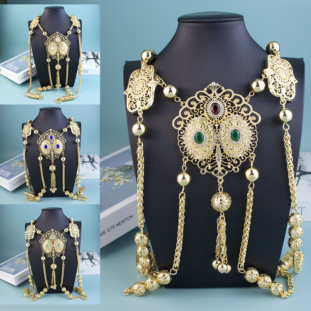 Ethnic Chic Fashion - Sunspicems şık fas gelin göbek takısı