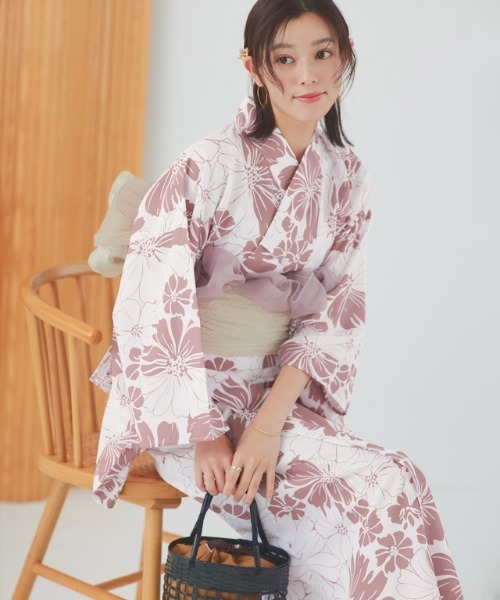 Ethnic Fashion Dress - Geleneksel Yukata Kimono Pamuk Keten Malzeme