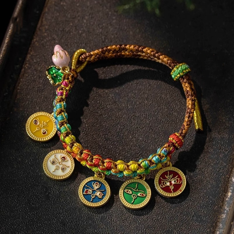 Ethnic Fashion Way - El yapımı tibet bilezik renkli halat