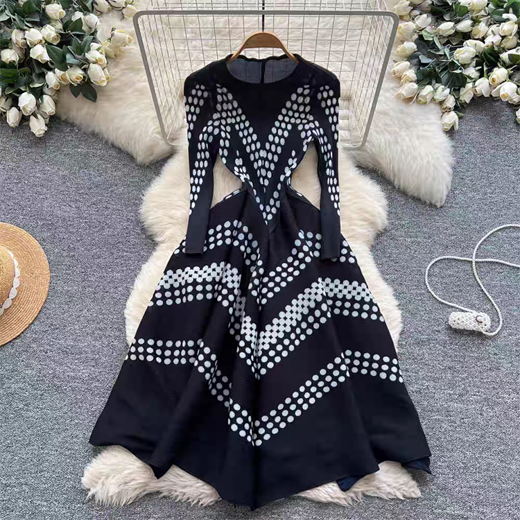 Zarif Puantiyeli Pileli Elbise - Ethnic Fashion Dress incelemesi ve fiyatı