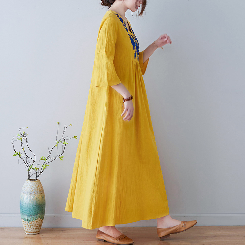 Yeni Etnik Stil Bol Kesim Deri - Ethnic Fashion Dress incelemesi ve fiyatı