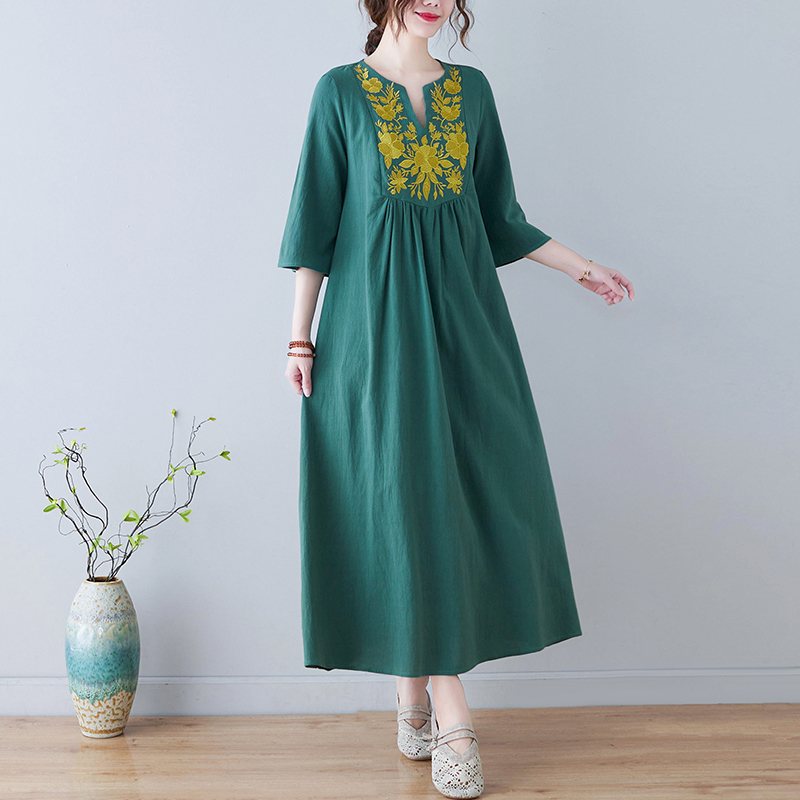 Yeni Etnik Stil Bol Kesim Deri - Ethnic Fashion Dress incelemesi ve fiyatı