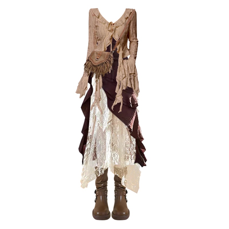 Sonbahar Yeni Düzensiz Kesim İ - Ethnic Fashion Dress incelemesi ve fiyatı
