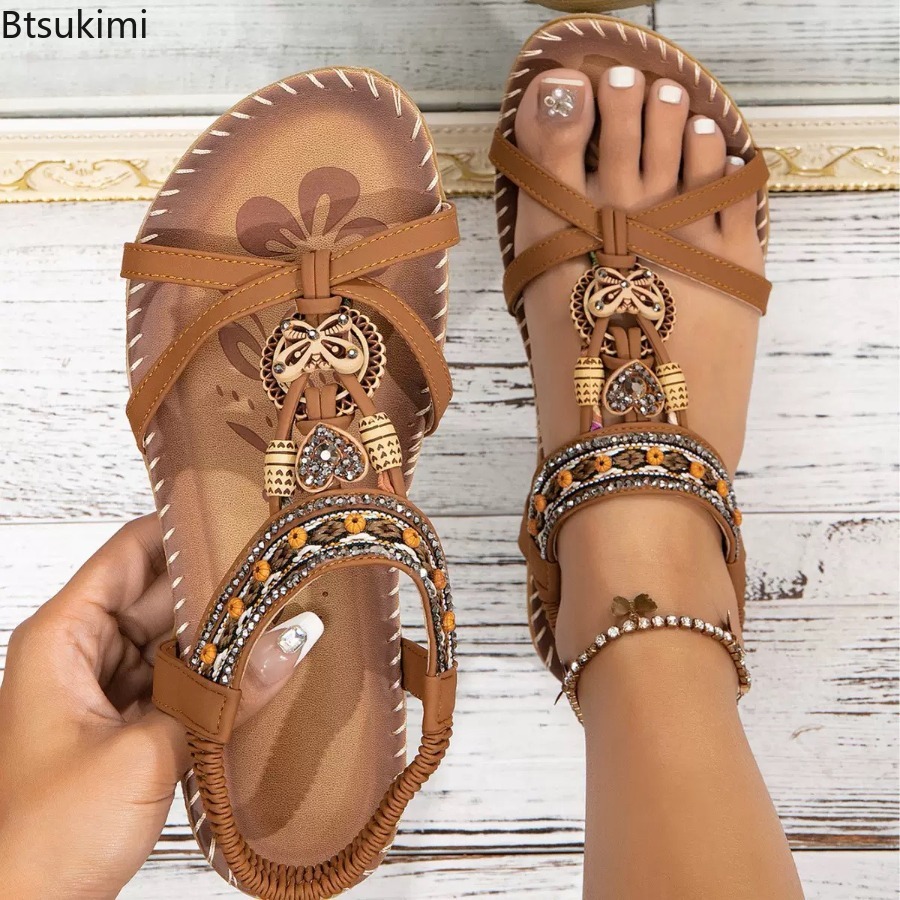 Kadın Bohemian Sandalet Açık P - Ethnic Fashion Dress incelemesi ve fiyatı